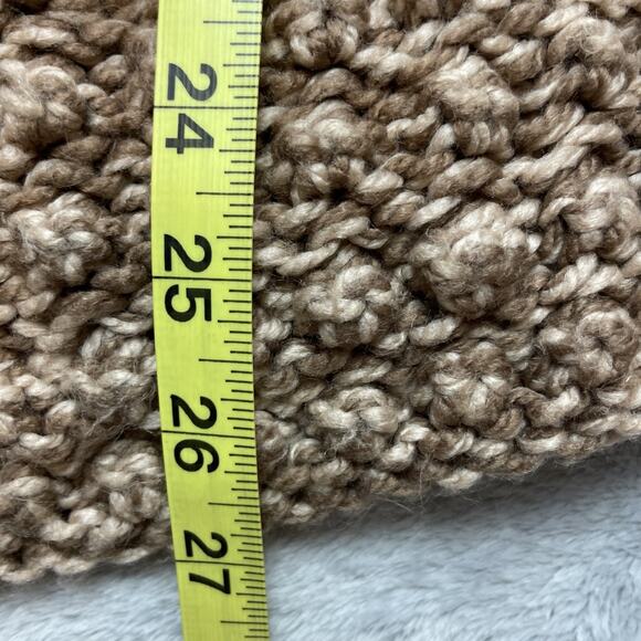 Vintage Express Cardigan Sweater Womens M Marled Brown Chunky Button Up Pockets - Picture 7 of 8